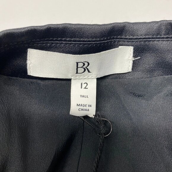 NEW BANANA REPUBLIC  Women's Satin Single-Breasted Suit Jacket Size 12T Black - Picture 2 of 14